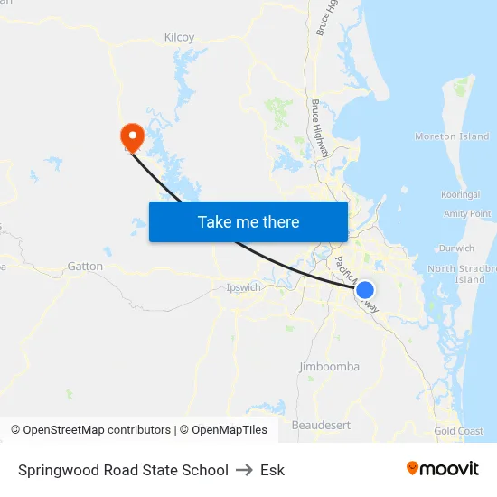Springwood Road State School to Esk map