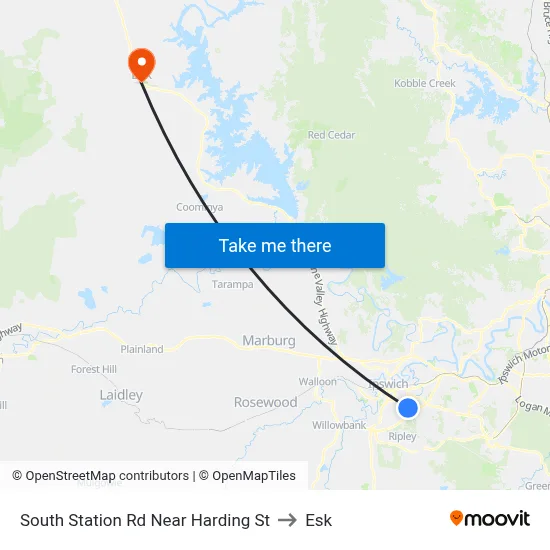South Station Rd Near Harding St to Esk map
