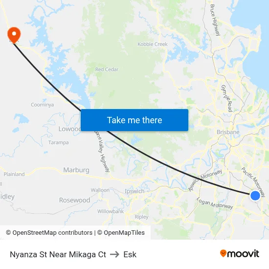 Nyanza St Near Mikaga Ct to Esk map