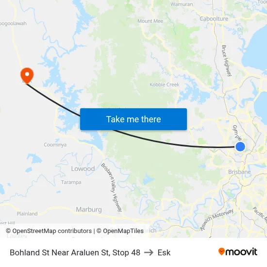 Bohland St Near Araluen St, Stop 48 to Esk map