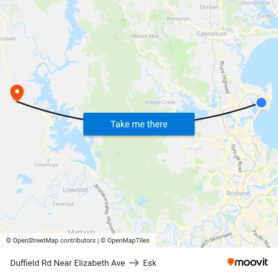 Duffield Rd Near Elizabeth Ave to Esk map