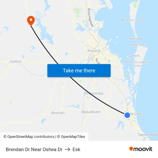 Brendan Dr Near Oshea Dr to Esk map