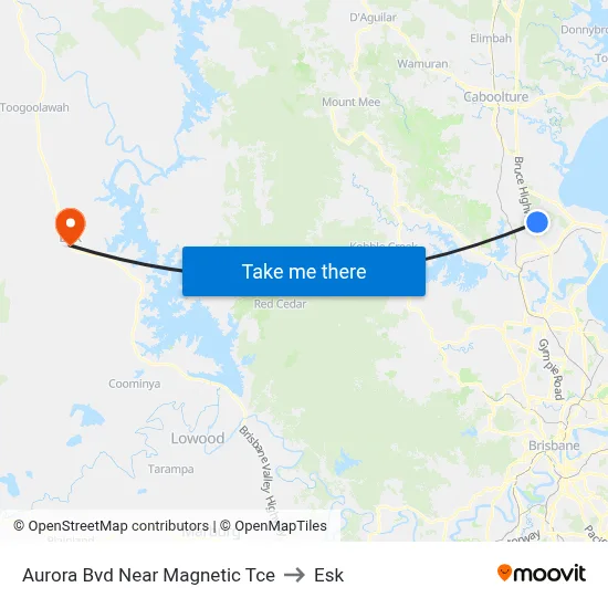 Aurora Bvd Near Magnetic Tce to Esk map