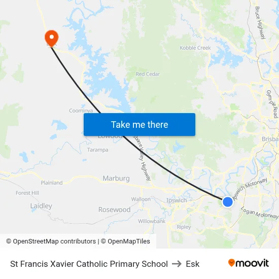 St Francis Xavier Catholic Primary School to Esk map