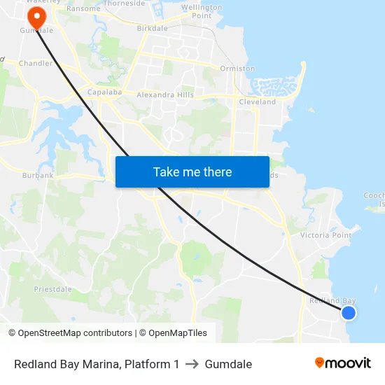 Redland Bay Marina, Platform 1 to Gumdale map