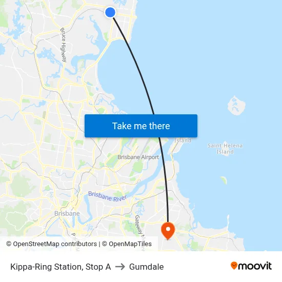 Kippa-Ring Station, Stop A to Gumdale map