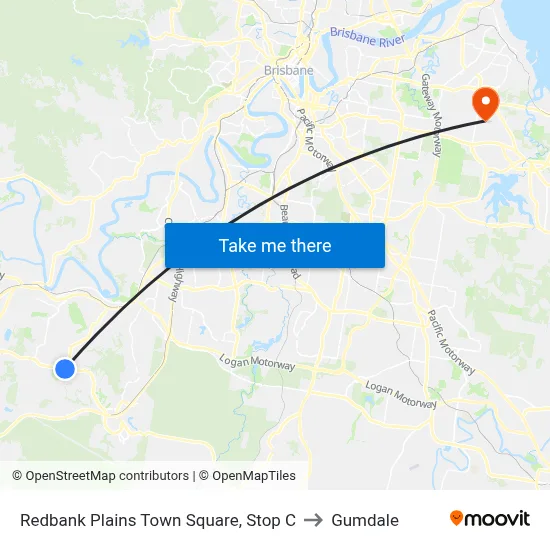 Redbank Plains Town Square, Stop C to Gumdale map