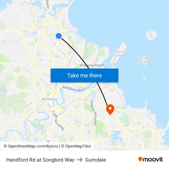 Handford Rd at Songbird Way to Gumdale map
