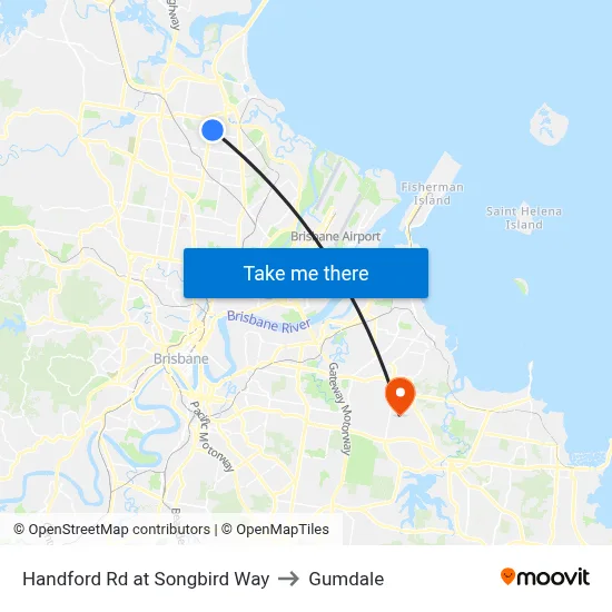 Handford Rd at Songbird Way to Gumdale map