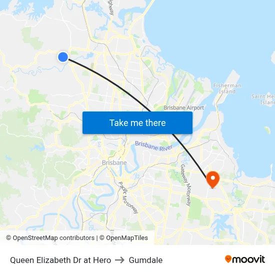 Queen Elizabeth Dr at Hero to Gumdale map