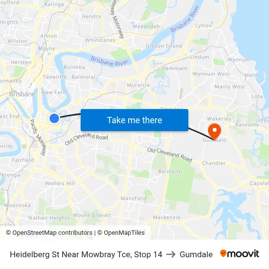 Heidelberg St Near Mowbray Tce, Stop 14 to Gumdale map
