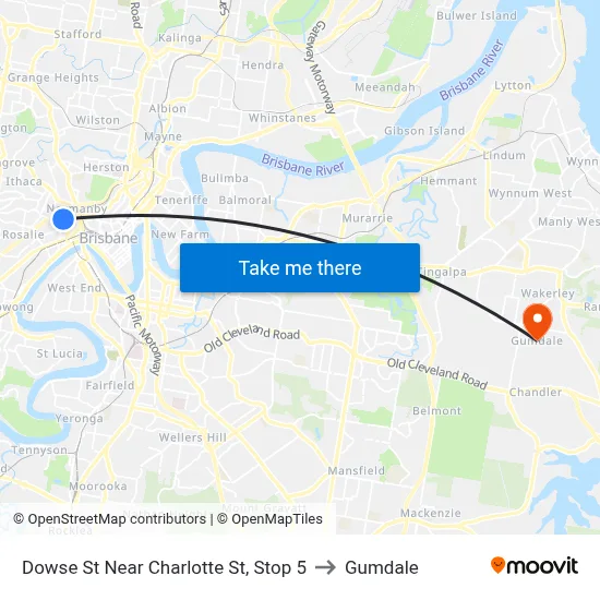 Dowse St Near Charlotte St, Stop 5 to Gumdale map