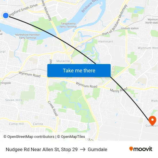 Nudgee Rd Near Allen St, Stop 29 to Gumdale map