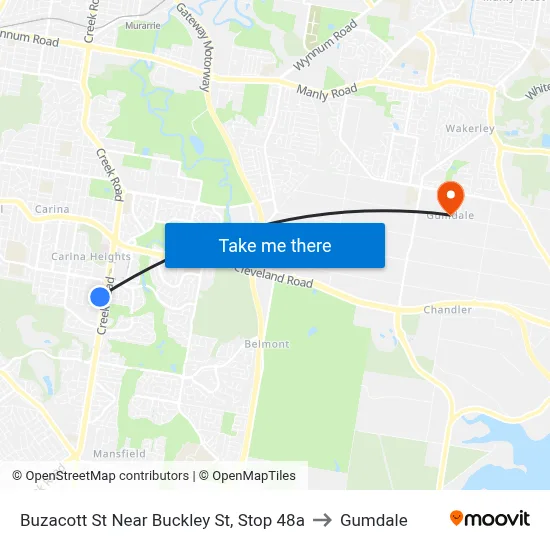 Buzacott St Near Buckley St, Stop 48a to Gumdale map