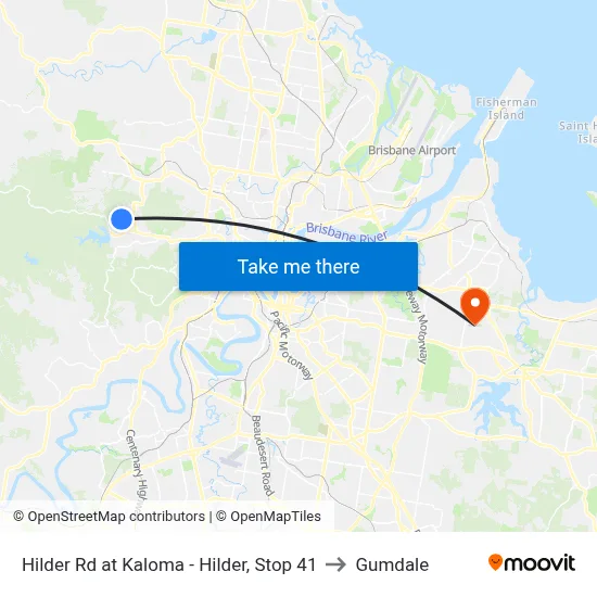Hilder Rd at Kaloma - Hilder, Stop 41 to Gumdale map