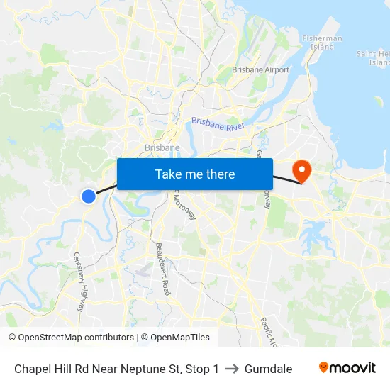 Chapel Hill Rd Near Neptune St, Stop 1 to Gumdale map