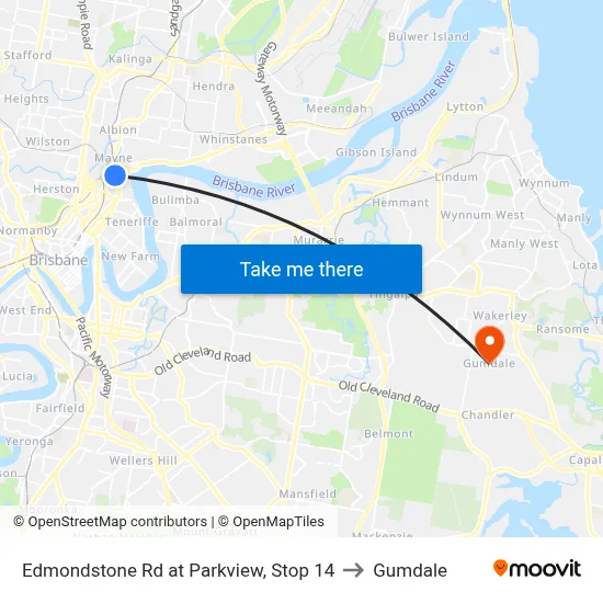Edmondstone Rd at Parkview, Stop 14 to Gumdale map