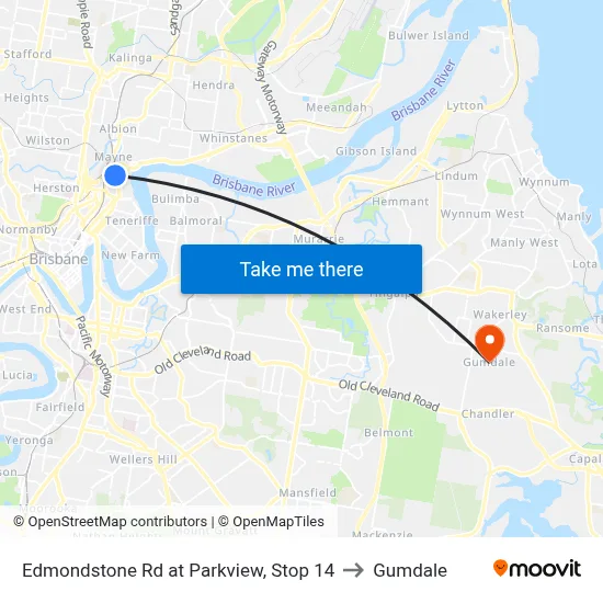 Edmondstone Rd at Parkview, Stop 14 to Gumdale map