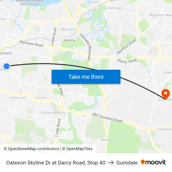 Oateson Skyline Dr at Darcy Road, Stop 40 to Gumdale map