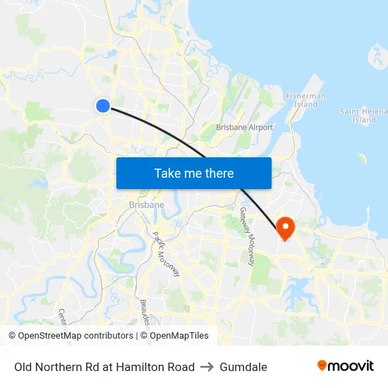 Old Northern Rd at Hamilton Road to Gumdale map