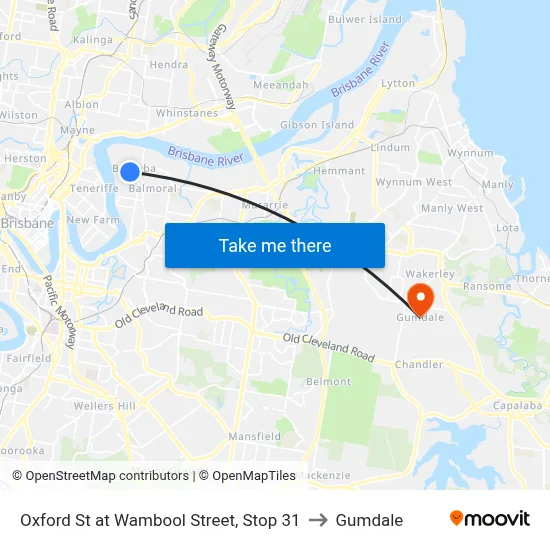 Oxford St at Wambool Street, Stop 31 to Gumdale map
