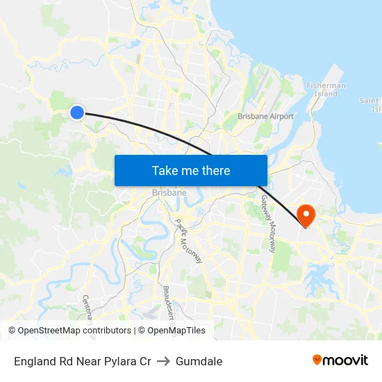 England Rd Near Pylara Cr to Gumdale map