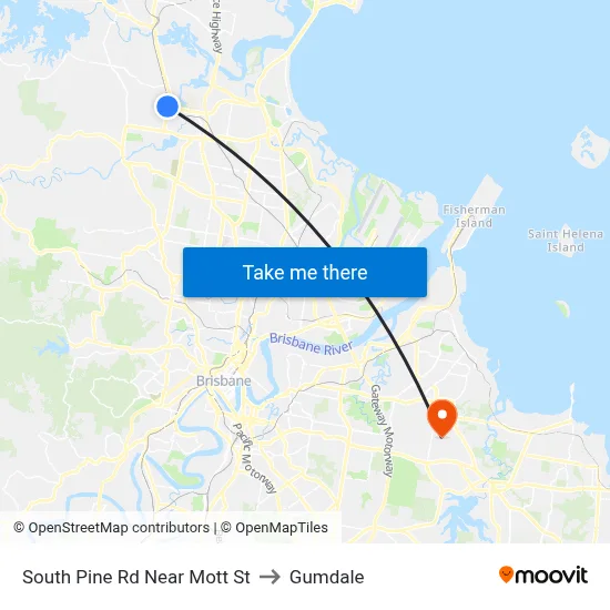 South Pine Rd Near Mott St to Gumdale map