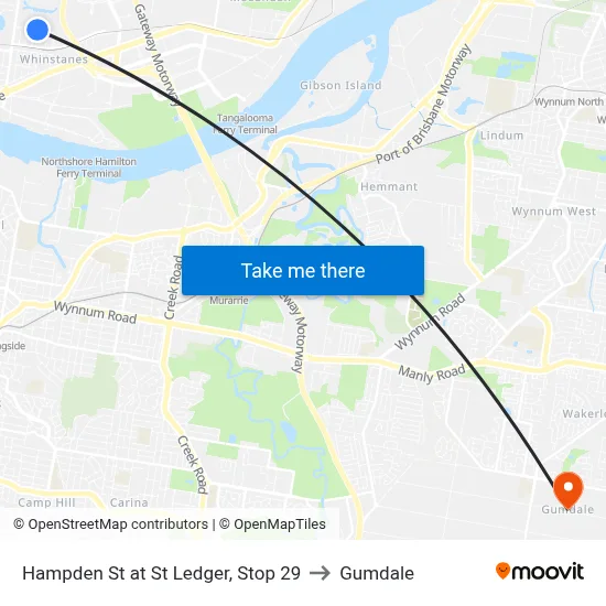 Hampden St at St Ledger, Stop 29 to Gumdale map