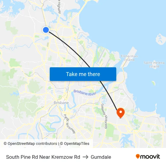 South Pine Rd Near Kremzow Rd to Gumdale map