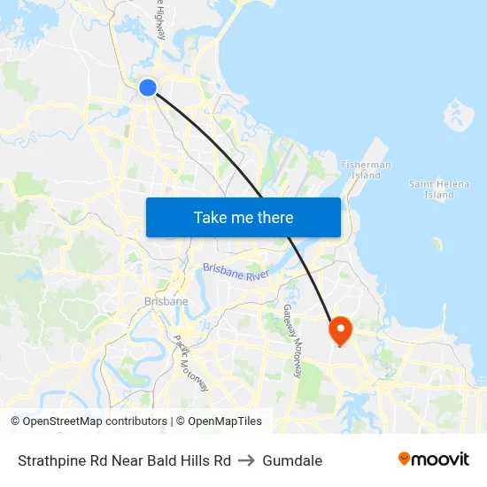 Strathpine Rd Near Bald Hills Rd to Gumdale map