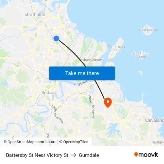 Battersby St Near Victory St to Gumdale map