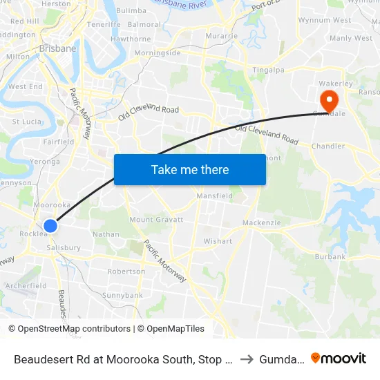 Beaudesert Rd at Moorooka South, Stop 38 to Gumdale map