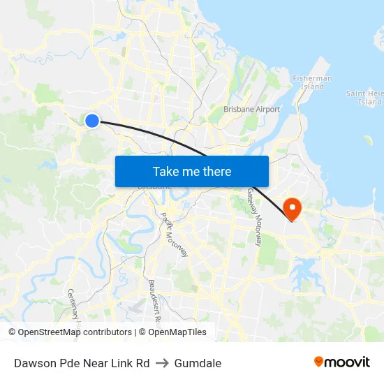 Dawson Pde Near Link Rd to Gumdale map