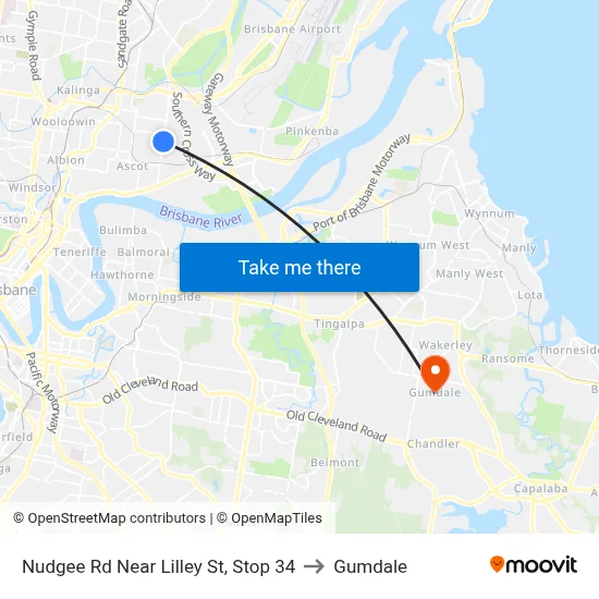 Nudgee Rd Near Lilley St, Stop 34 to Gumdale map