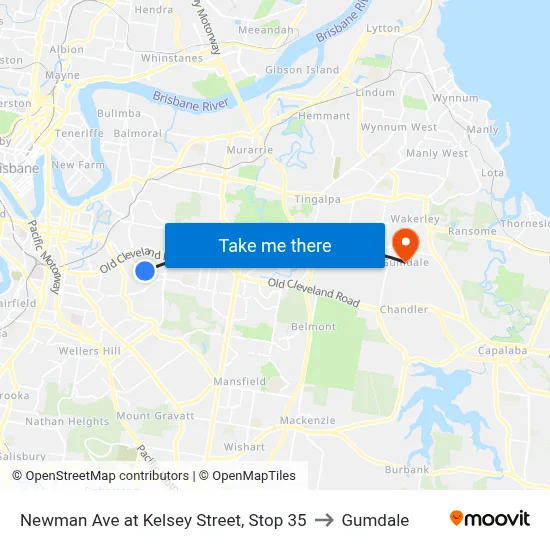 Newman Ave at Kelsey Street, Stop 35 to Gumdale map