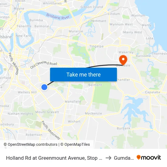 Holland Rd at Greenmount Avenue, Stop 45 to Gumdale map