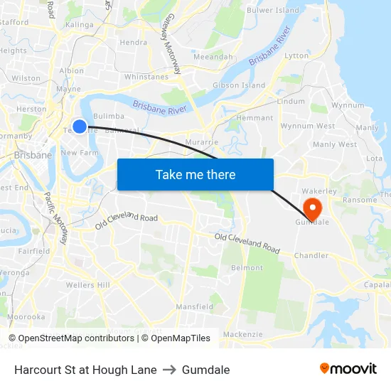 Harcourt St at Hough Lane to Gumdale map