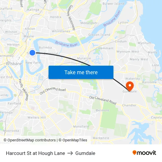 Harcourt St at Hough Lane to Gumdale map