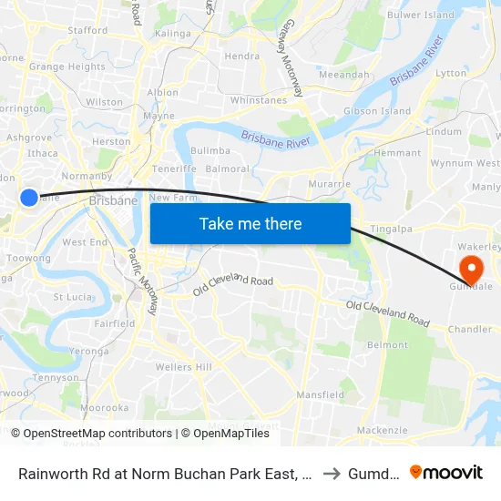 Rainworth Rd at Norm Buchan Park East, Stop 12 to Gumdale map