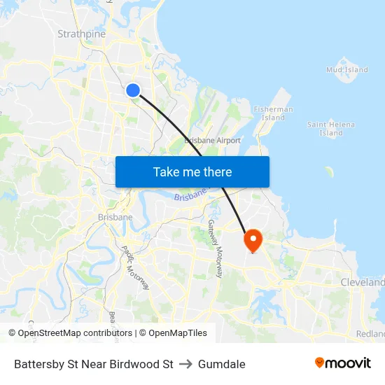 Battersby St Near Birdwood St to Gumdale map