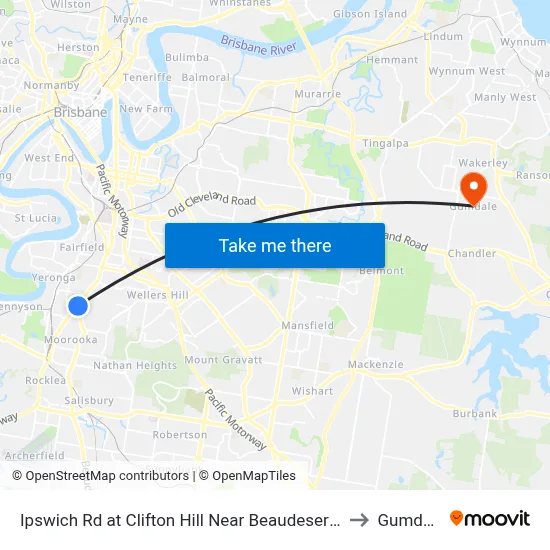Ipswich Rd at Clifton Hill Near Beaudesert Rd to Gumdale map