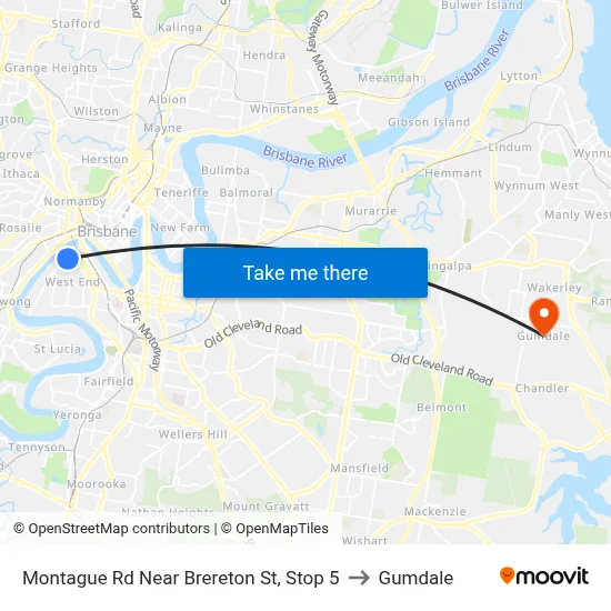 Montague Rd Near Brereton St, Stop 5 to Gumdale map