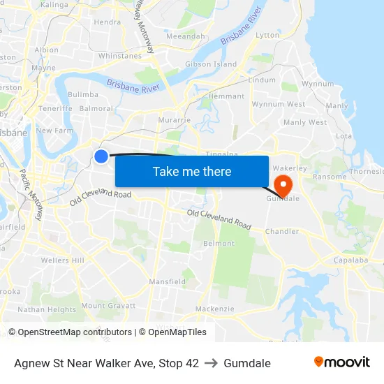 Agnew St Near Walker Ave, Stop 42 to Gumdale map