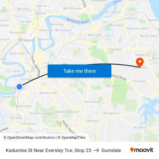 Kadumba St Near Eversley Tce, Stop 23 to Gumdale map