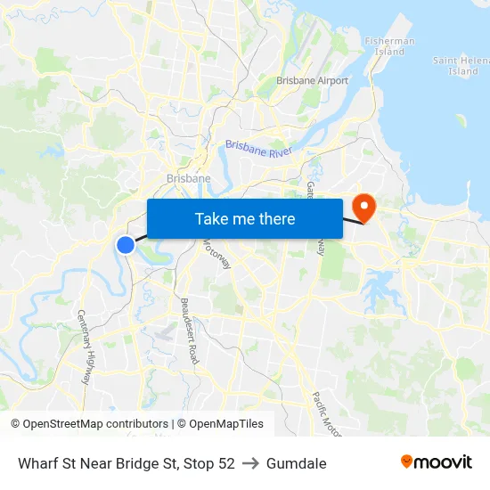 Wharf St Near Bridge St, Stop 52 to Gumdale map