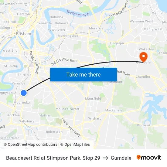 Beaudesert Rd at Stimpson Park, Stop 29 to Gumdale map
