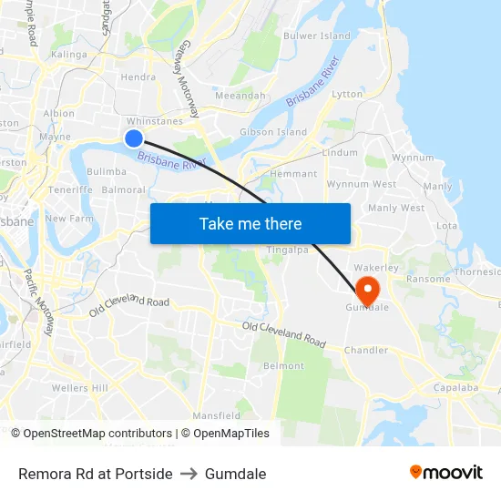 Remora Rd at Portside to Gumdale map