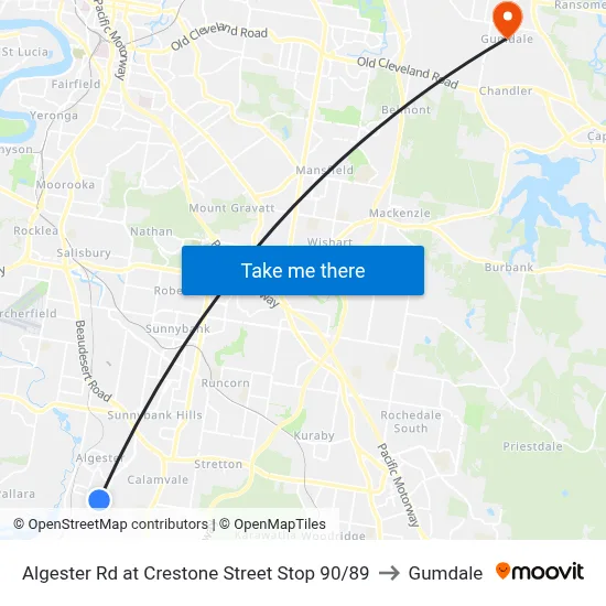 Algester Rd at Crestone Street Stop 90/89 to Gumdale map