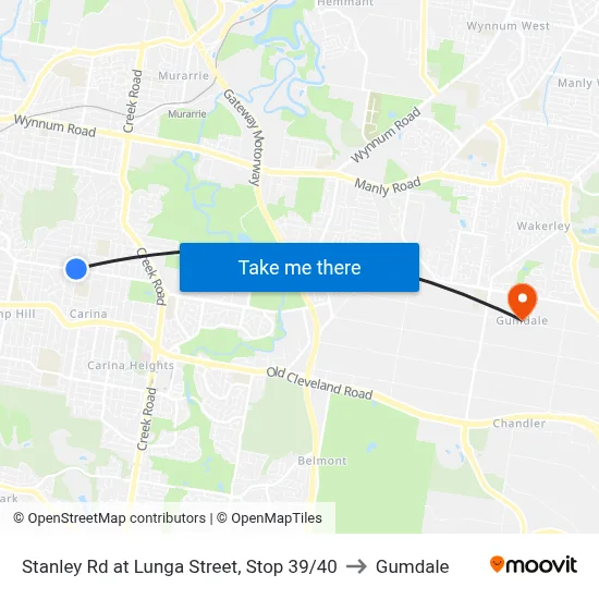 Stanley Rd at Lunga Street, Stop 39/40 to Gumdale map