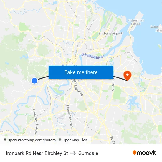 Ironbark Rd Near Birchley St to Gumdale map